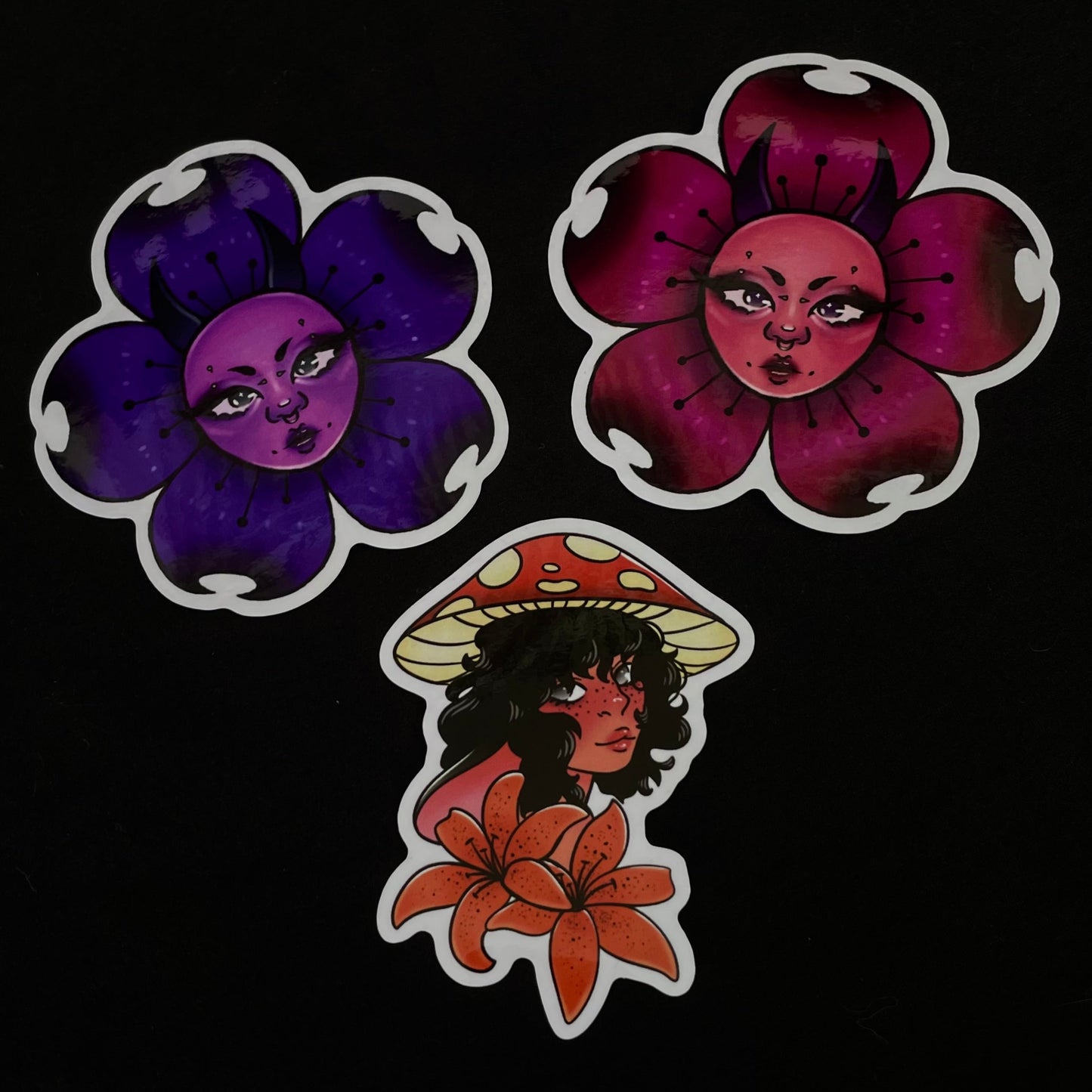 Floral Girls Stickers