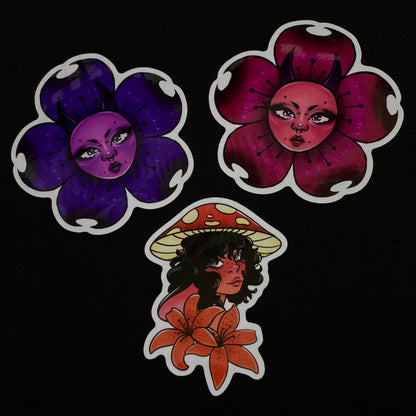 Floral Girls Stickers